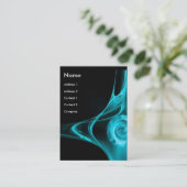 フラクタルバラ2鮮やかな青 名刺 (スタンド正面)