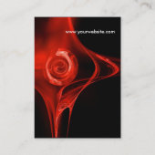 フラクタルバラ2、明るい赤 名刺 (裏面)