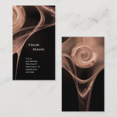 フラクタルバラ3アンティークソフトピンク褐色ブラック 名刺 (正面/裏面)