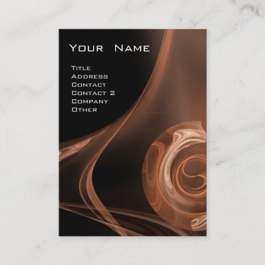 フラクタルバラ3光褐色ブラック 名刺 (正面)