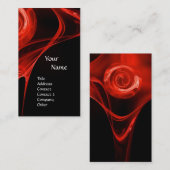 フラクタルバラ3明るい赤 名刺 (正面/裏面)