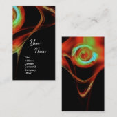 フラクタルバラ3鮮やかな赤い緑 名刺 (正面/裏面)