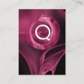 フラクタルバラ4モノグラムアンティークピンクレッド 名刺 (裏面)