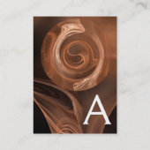 フラクタルバラ4モノグラム褐色白色 名刺 (裏面)