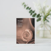 フラクタルバラ4モノグラム黒アンティークピンクブラウン 名刺 (スタンド正面)