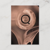 フラクタルバラ4モノグラム黒アンティークピンクブラウン 名刺 (裏面)