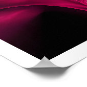 フラクタルバラ、ピンク明るい赤紫色 ポスター (角)