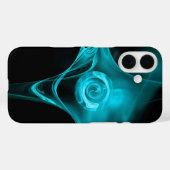 フラクタルバラ、ブルーターカーズブラック Case-Mate iPhoneケース (裏面 (横))