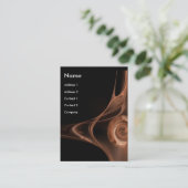 フラクタルバラ、明るい茶色の黒 名刺 (スタンド正面)