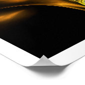 フラクタルバラ、黄褐色 ポスター (角)