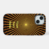 フラクタルパルサー iPhone 15ケース (裏面横)