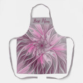フラクタルピンクの花の夢、フローラファンタジー最高のママ エプロン (正面)