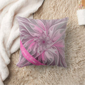 フラクタルピンクフラワードリーム、フローラファンタジーアート名 クッション (ブランケット)