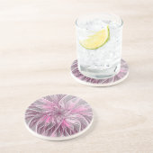 フラクタルピンクフラワードリーム、フローラファンタジーパターン コースター (側面)