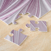 フラクタルピンクフラワードリーム、フローラファンタジーパターン ジグソーパズル (側面)