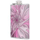 フラクタルピンクフラワードリーム、フローラファンタジーパターン フラスク (左)