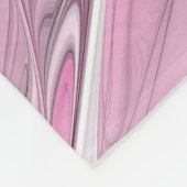 フラクタルピンクフラワードリーム、フローラファンタジーパターン フリースブランケット (角)