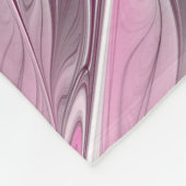 フラクタルピンクフラワードリーム、フローラファンタジーパターン フリースブランケット (角)