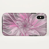 フラクタルピンクフラワードリーム、フローラファンタジーパターン Case-Mate iPhoneケース (裏面(横))