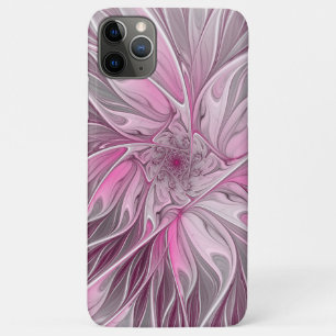 フラクタルピンクフラワードリーム、フローラファンタジーパターン iPhone 11 PRO MAXケース