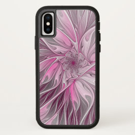 フラクタルピンクフラワードリーム、フローラファンタジーパターン iPhone 13ケース