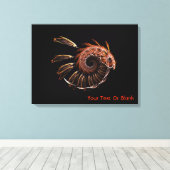 フラクタルファイアバード キャンバスプリント (インサイチュ (ウッドフロア))