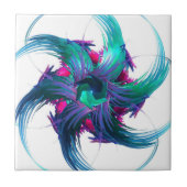 フラクタルファンタジー渦巻きセラミックタイル タイル (正面)