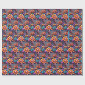 フラクタルファンタジー花 ラッピングペーパー (フラット)