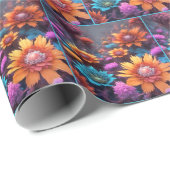 フラクタルファンタジー花 ラッピングペーパー (ロールコーナー)