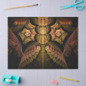 フラクタルファンタジー金ゴールドデザイン抽象芸術21デコページ 薄葉紙 (クラフト)