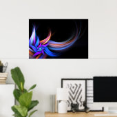 フラクタルフェザーデザイン ポスター (ホームオフィス)