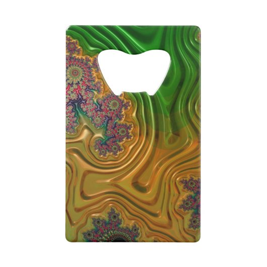 フラクタルフォレストボトルオープナー クレジットカード栓抜き (正面)