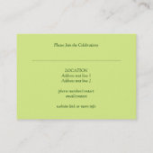 フラクタルフォレストミニ誕生日招待状 名刺 (裏面)