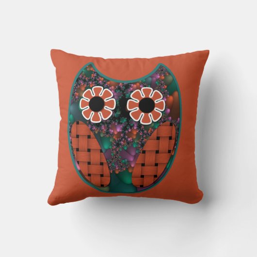 フラクタルフクロウ枕 クッション (裏面)