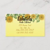 フラクタルフラワーとリーフ縁ど 名刺 (裏面)