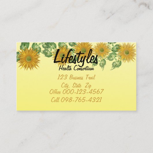 フラクタルフラワーとリーフ縁ど 名刺 (裏面)