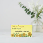 フラクタルフラワーとリーフ縁ど 名刺 (スタンド正面)