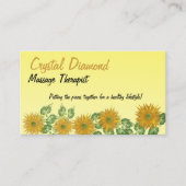 フラクタルフラワーとリーフ縁ど 名刺 (正面)