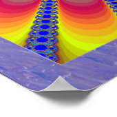 フラクタルフラワーの放射 ポスター (角)