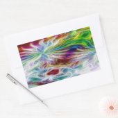 フラクタルフラワーシール 長方形シール (封筒)