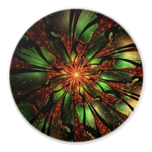 フラクタルフラワーセラミックノブ セラミックノブ (正面)