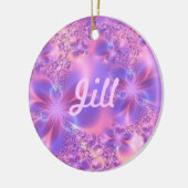 フラクタルフラワー名オーナメント セラミックオーナメント (左)