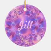フラクタルフラワー名オーナメント セラミックオーナメント (裏面)