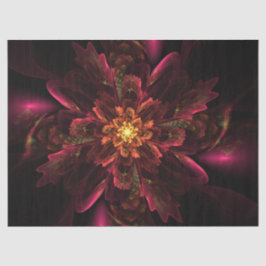 フラクタルフラワー抽象芸術22デクページティッシュペーパー 薄葉紙