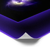 フラクタルフレイムコンポーネント-ブルー ポスター (角)