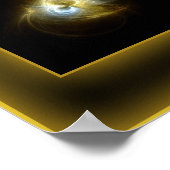 フラクタルフレイムコンポーネント-ベージュ ポスター (角)