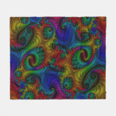 フラクタルブランケット2 フリースブランケット (正面(横))