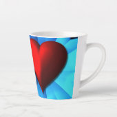 フラクタルブルーハート カフェラテマグ (右)