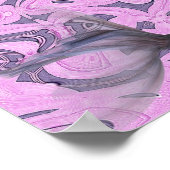 フラクタルプリントポスターにアフリカ系アメリカ人マーメイド ポスター (角)