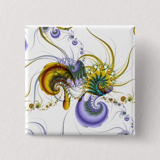 フラクタルボタン 缶バッジ (正面)